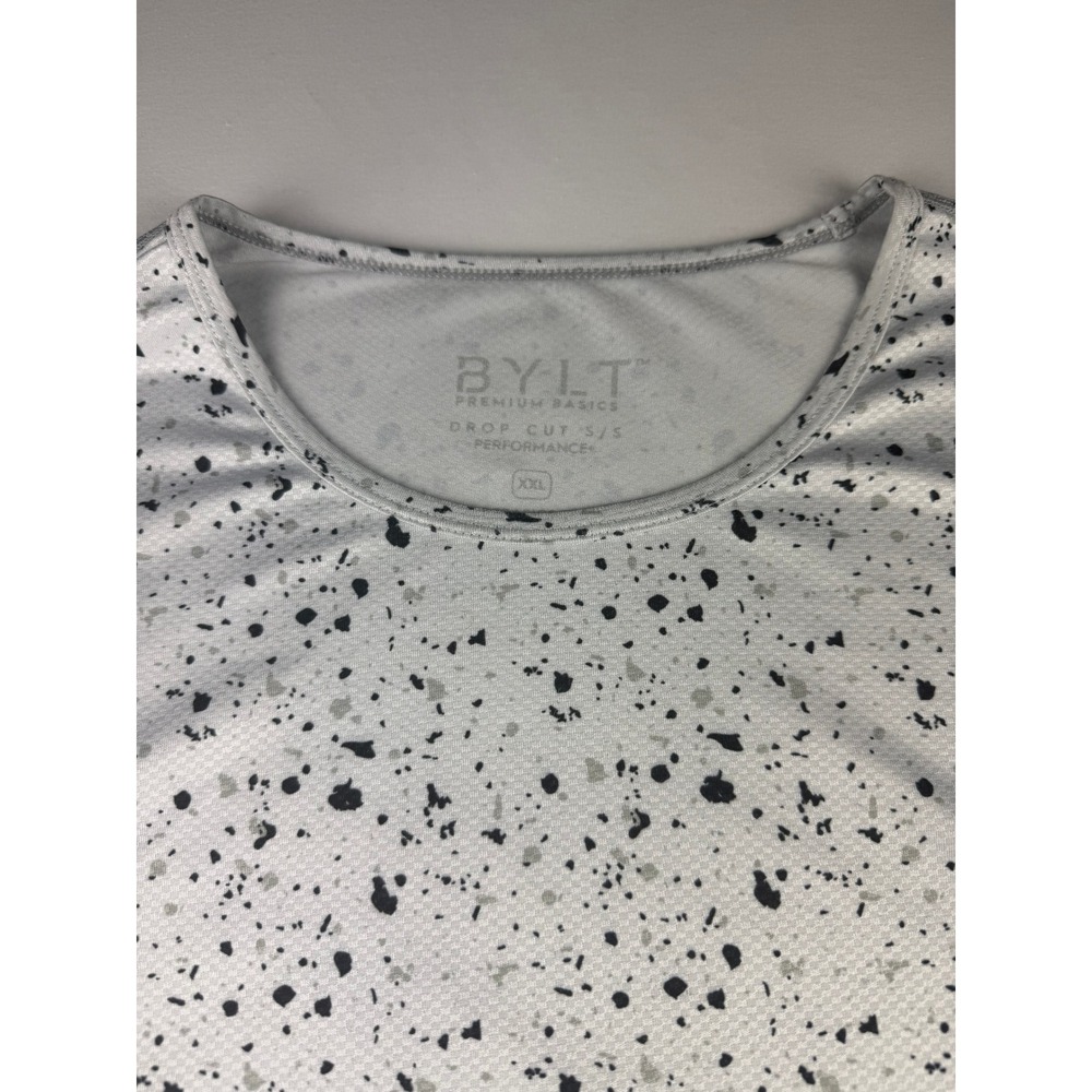 BYLT Drop Cut SS Performance Shirt XXL Grey Black Speckled Lot of 2 - Picture 2 of 5